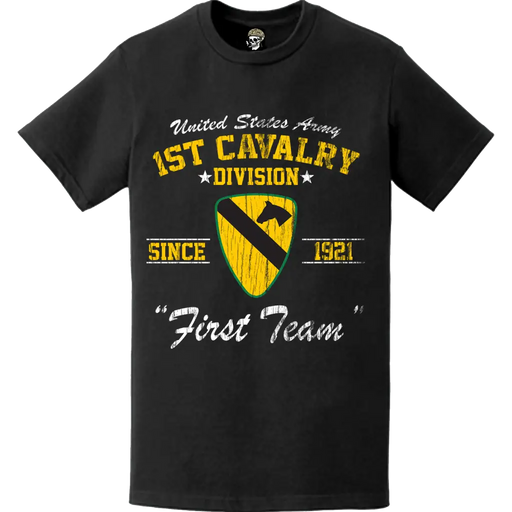 Distressed 1st Cavalry Division "First Team" Since 1921 Legacy T-Shirt Tactically Acquired   