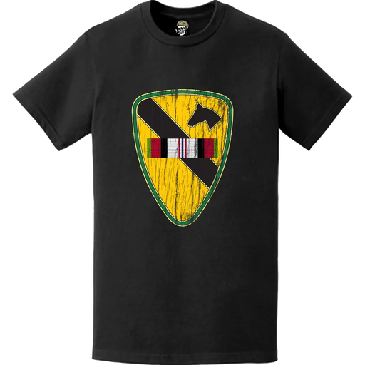Distressed 1st Cavalry Division OEF Serivce Medal T-Shirt Tactically Acquired   