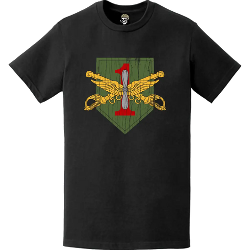 Distressed 1st Combat Aviation Brigade (1 CAB) "Demon Brigade" Logo Emblem T-Shirt Tactically Acquired   