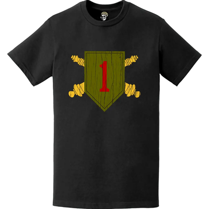 Distressed 1st Infantry Division Artillery (DIVARTY) Logo Emblem T-Shirt Tactically Acquired   