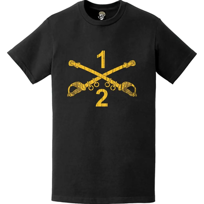 Distressed 2-1 CAV Regiment Crossed Sabers T-Shirt Tactically Acquired   