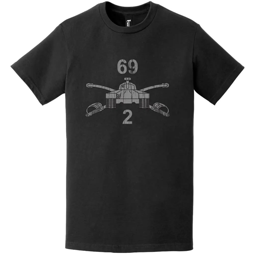 Distressed 2-69 Armor Regiment Logo Emblem T-Shirt Tactically Acquired   