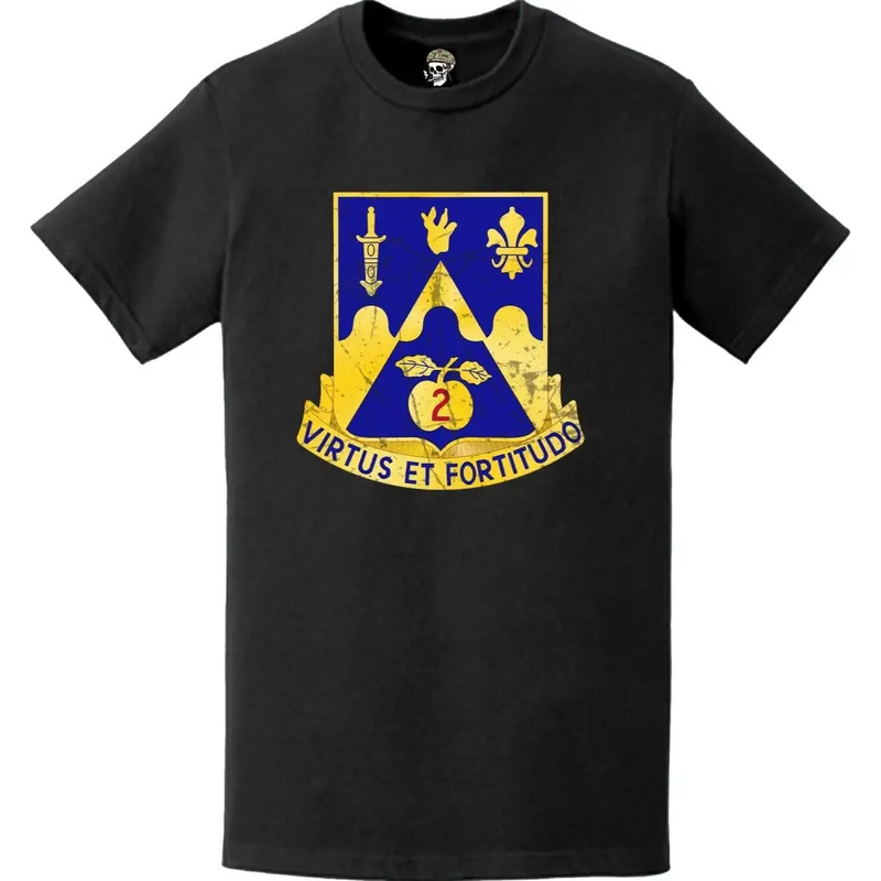 Distressed 205th Armor Regiment Emblem Logo T-Shirt