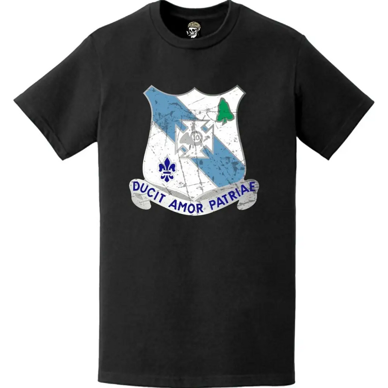 Distressed 210th Armor Regiment Emblem Logo T-Shirt