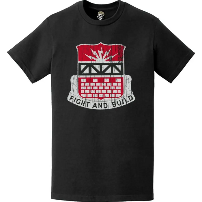 Distressed 216th Engineer Battalion Logo Emblem T-Shirt Tactically Acquired   