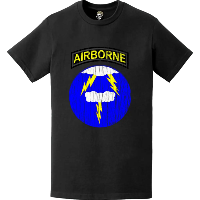 Distressed 21st Airborne Division Logo Emblem T-Shirt