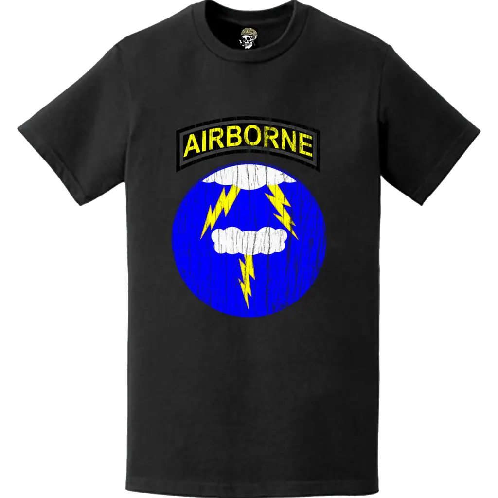Distressed 21st Airborne Division Logo Emblem T-Shirt