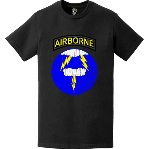 Distressed 21st Airborne Division Logo Emblem T-Shirt Tactically Acquired   