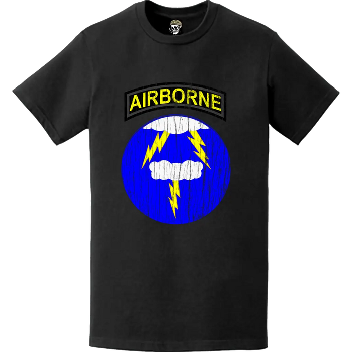 Distressed 21st Airborne Division Logo Emblem T-Shirt Tactically Acquired   