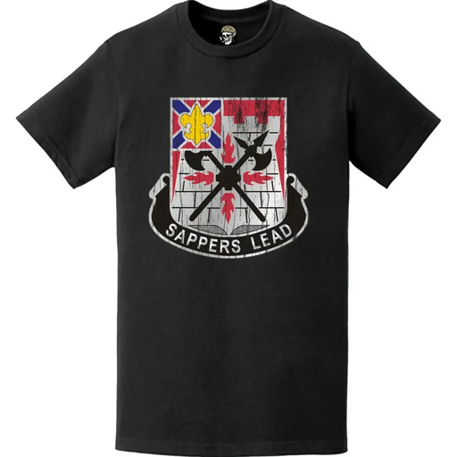 Distressed 229th Engineer Battalion Logo Emblem T-Shirt Tactically Acquired   