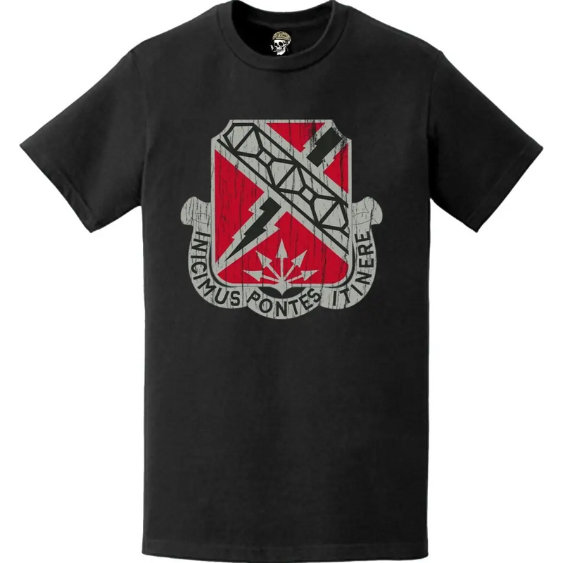 Distressed 230th Engineer Battalion Logo Emblem T-Shirt