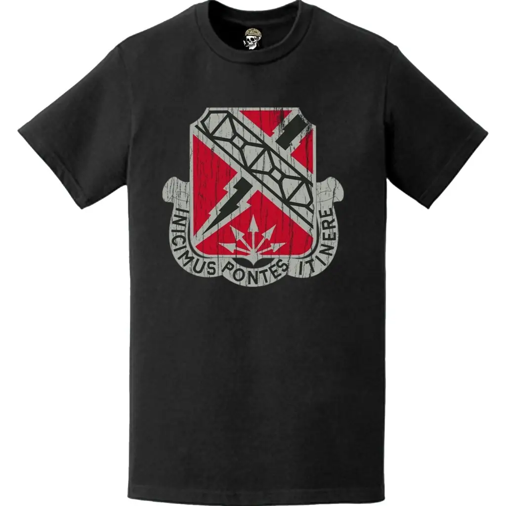 Distressed 230th Engineer Battalion Logo Emblem T-Shirt Tactically Acquired   