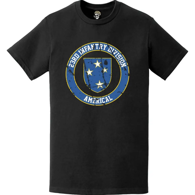 Distressed 23rd Infantry Division (23rd ID) "Americal" Crest T-Shirt