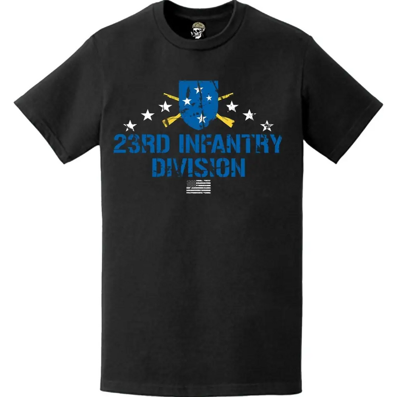Distressed 23rd Infantry Division (23rd ID) Crossed Infantry Rifles T-Shirt