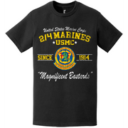 Distressed 2/4 Marines Since 1914 USMC Unit Legacy T-Shirt Tactically Acquired   