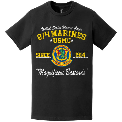 Distressed 2/4 Marines Since 1914 USMC Unit Legacy T-Shirt Tactically Acquired   
