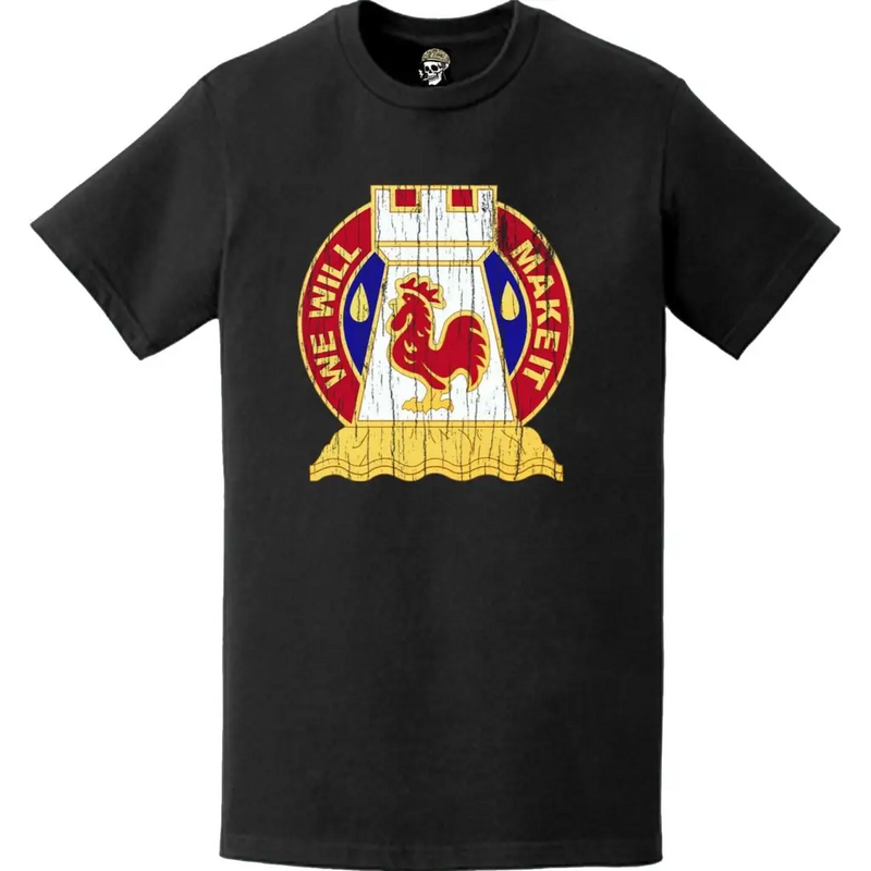 Distressed 243rd Engineer Battalion Logo Emblem T-Shirt