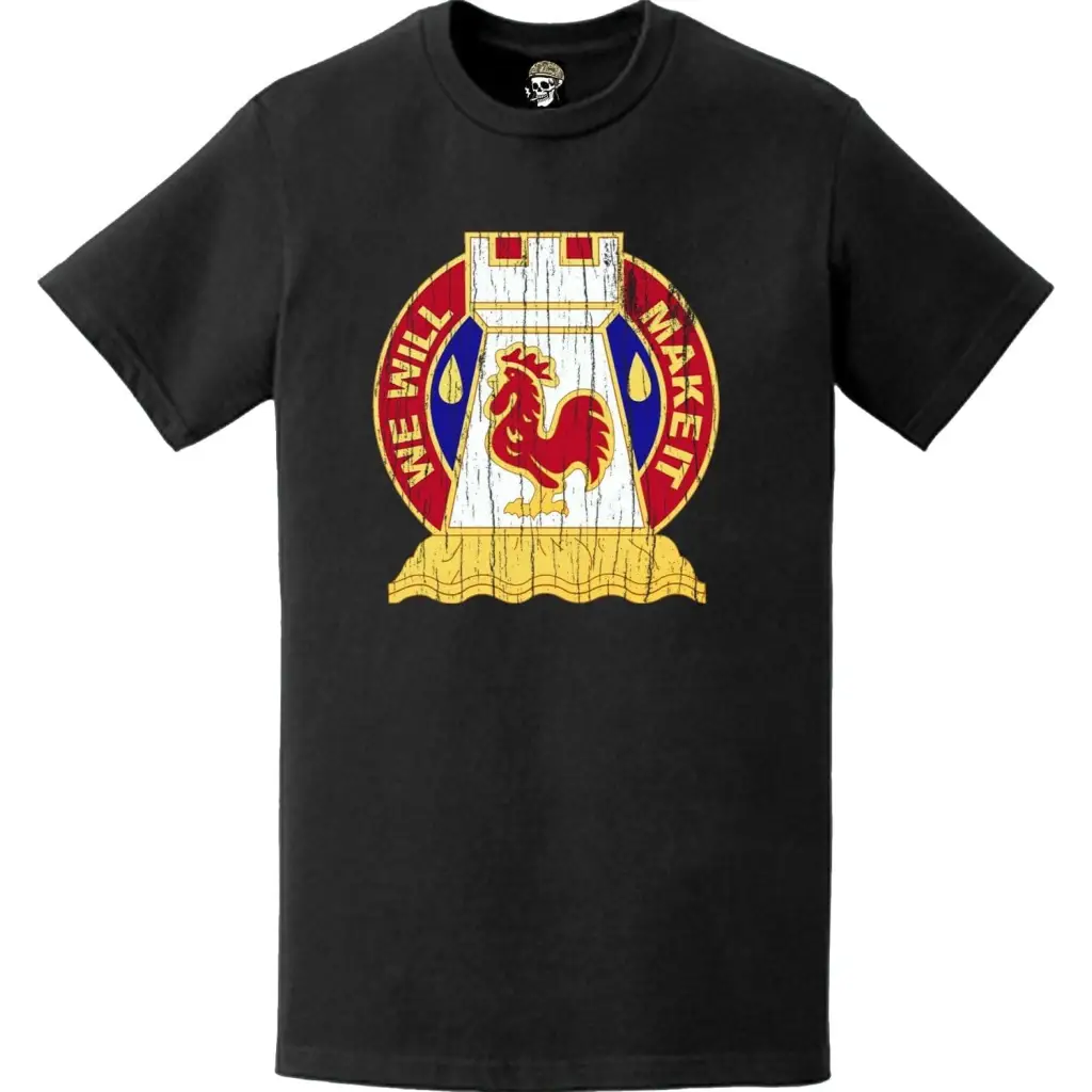Distressed 243rd Engineer Battalion Logo Emblem T-Shirt Tactically Acquired   