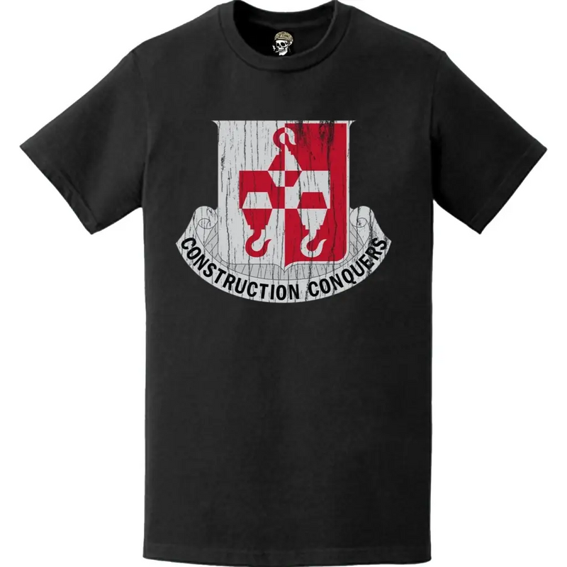 Distressed 244th Engineer Battalion Logo Emblem T-Shirt