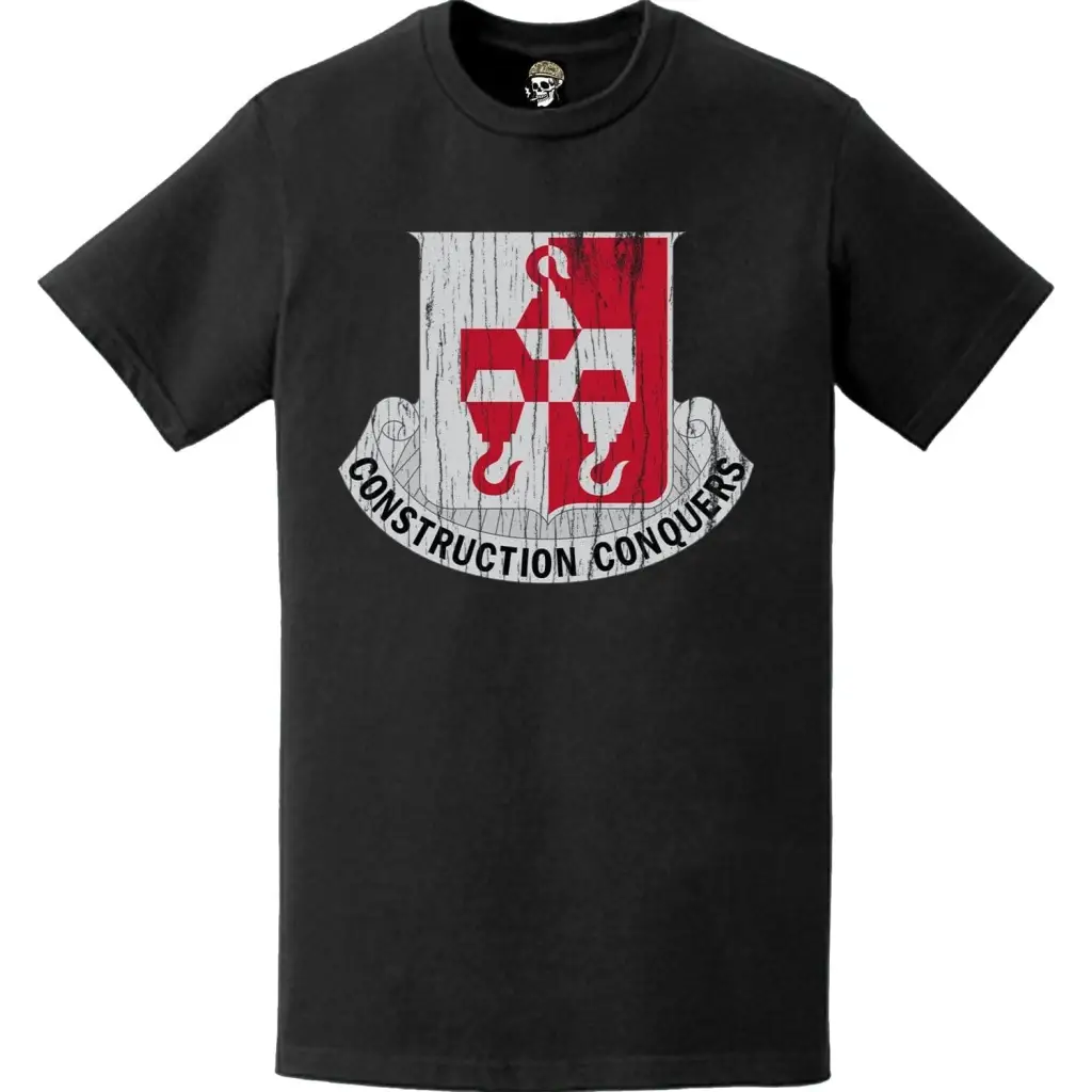 Distressed 244th Engineer Battalion Logo Emblem T-Shirt Tactically Acquired   