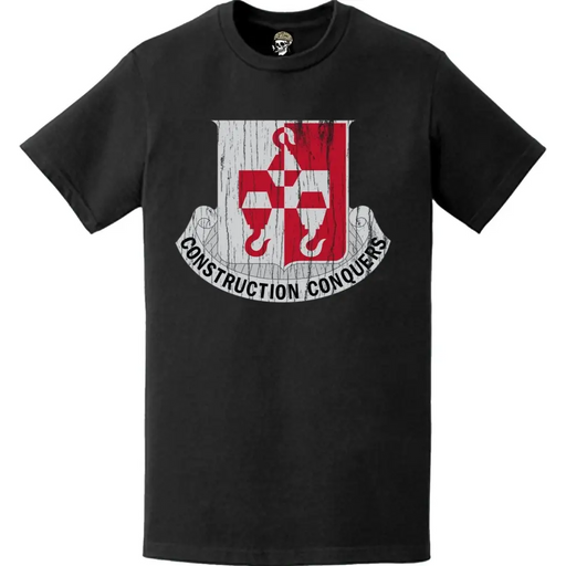 Distressed 244th Engineer Battalion Logo Emblem T-Shirt Tactically Acquired   