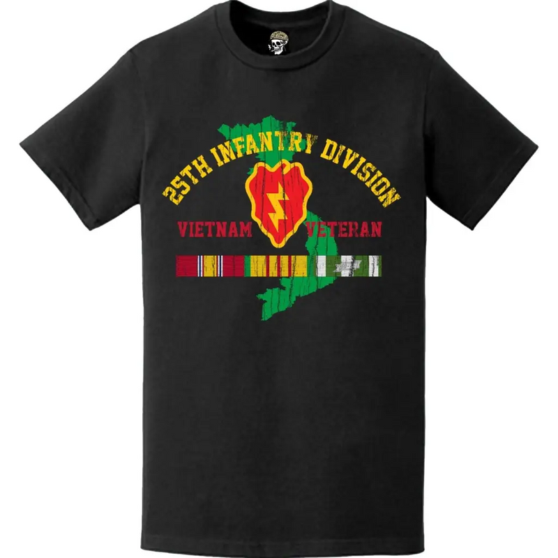 Distressed 25th Infantry Division (25th ID) Vietnam Veteran T-Shirt