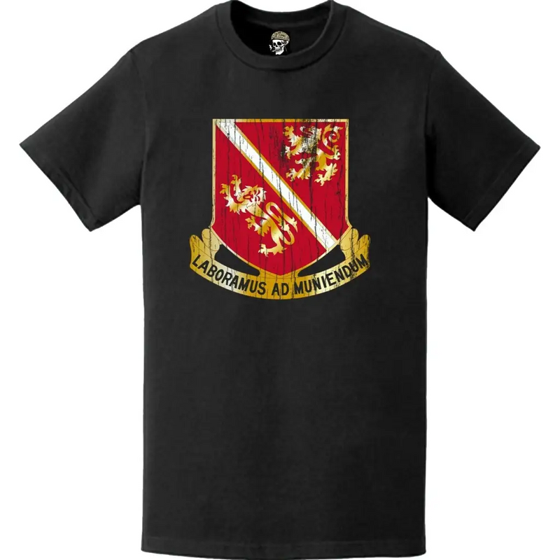 Distressed 291st Engineer Battalion Logo Emblem T-Shirt
