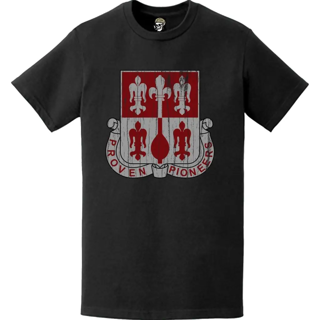 Distressed 299th Engineer Battalion Logo Emblem T-Shirt Tactically Acquired   