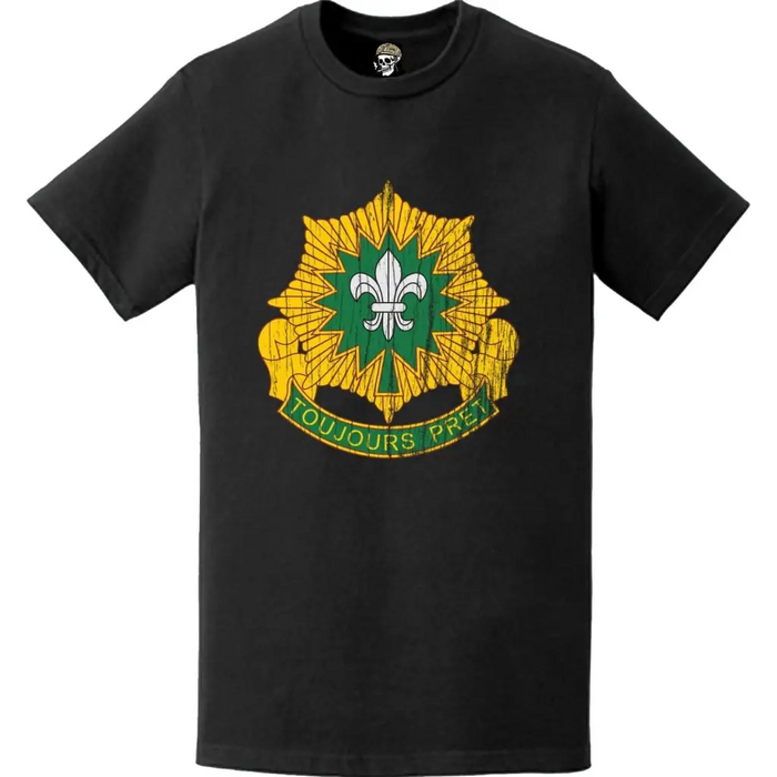 Distressed 2nd Cavalry Regiment DUI Logo Emblem T-Shirt Tactically Acquired   