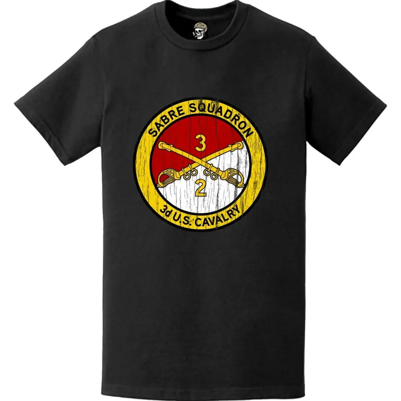 Distressed 2nd Squadron 3rd Cavalry Regiment (2-3 CAV) "Sabre" T-Shirt