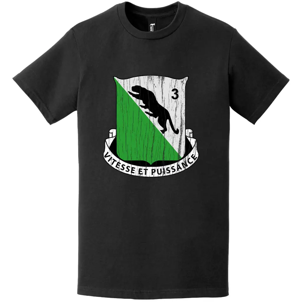 Distressed 3-69 Armor Regiment DUI Logo Emblem T-Shirt Tactically Acquired   
