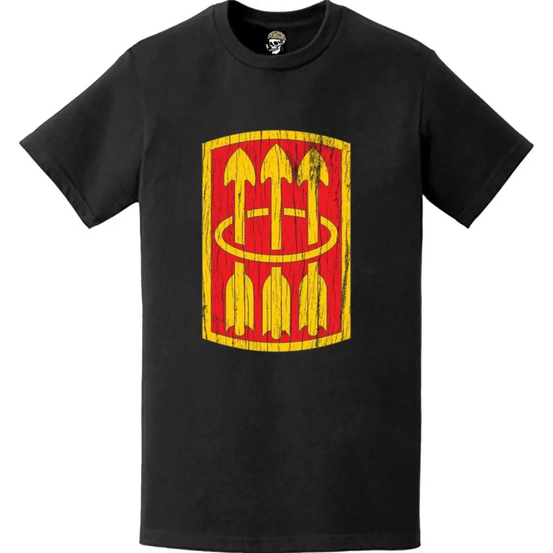 Distressed 30th Air Defense Artillery Brigade Emblem T-Shirt