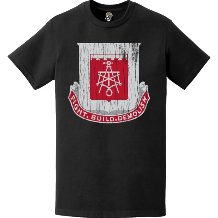 Distressed 330th Engineer Battalion Logo Emblem T-Shirt Tactically Acquired   