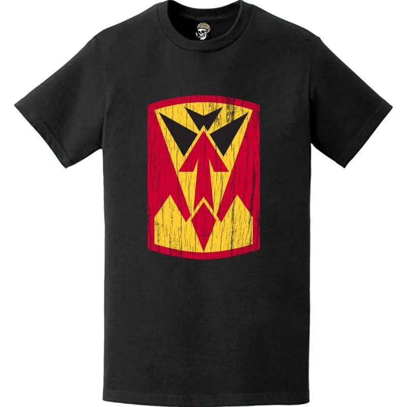 Distressed 35th Air Defense Artillery Brigade Emblem Logo T-Shirt