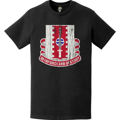 Distressed 386th Engineer Battalion Logo Emblem T-Shirt Tactically Acquired   