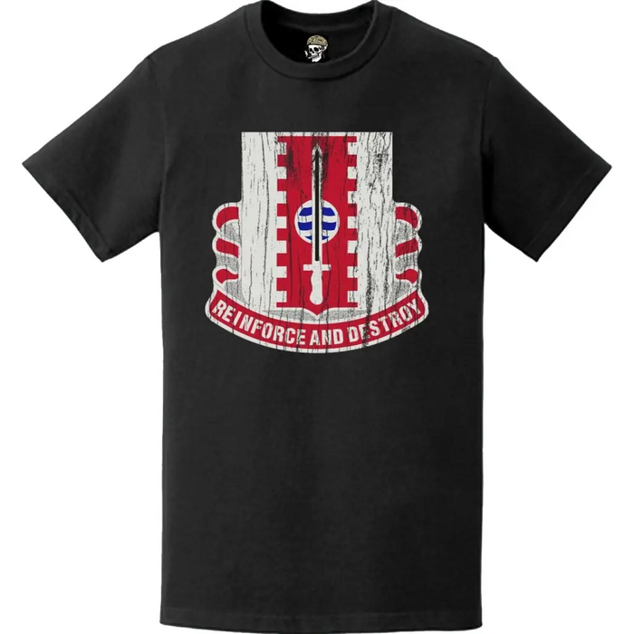 Distressed 386th Engineer Battalion Logo Emblem T-Shirt Tactically Acquired   