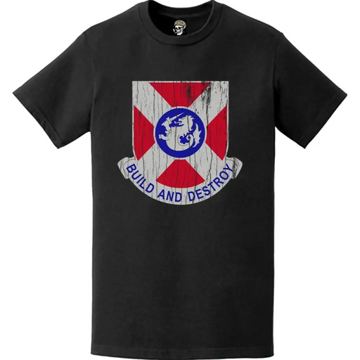 Distressed 391st Engineer Battalion Logo Emblem T-Shirt Tactically Acquired   