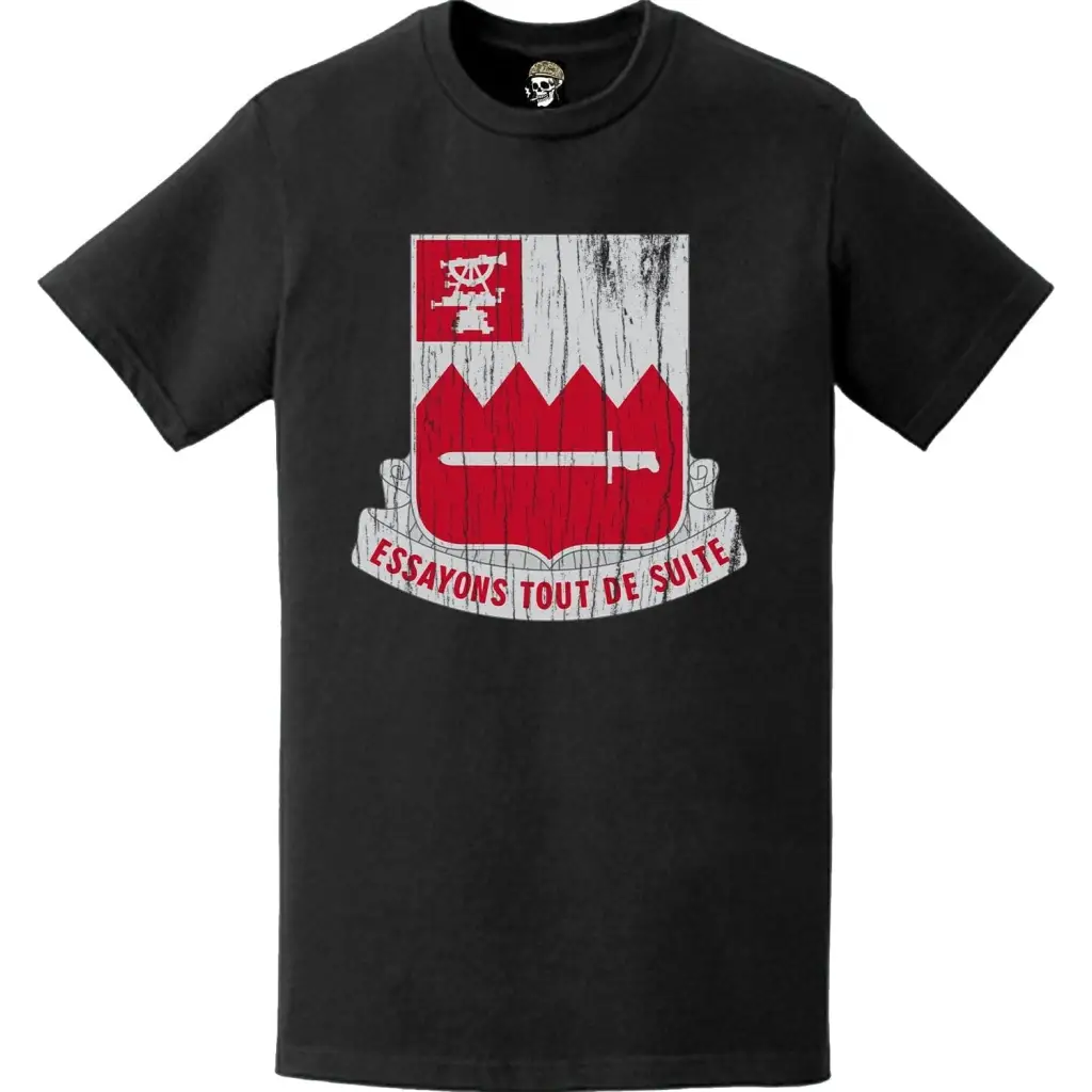 Distressed 397th Engineer Battalion Logo Emblem T-Shirt Tactically Acquired   