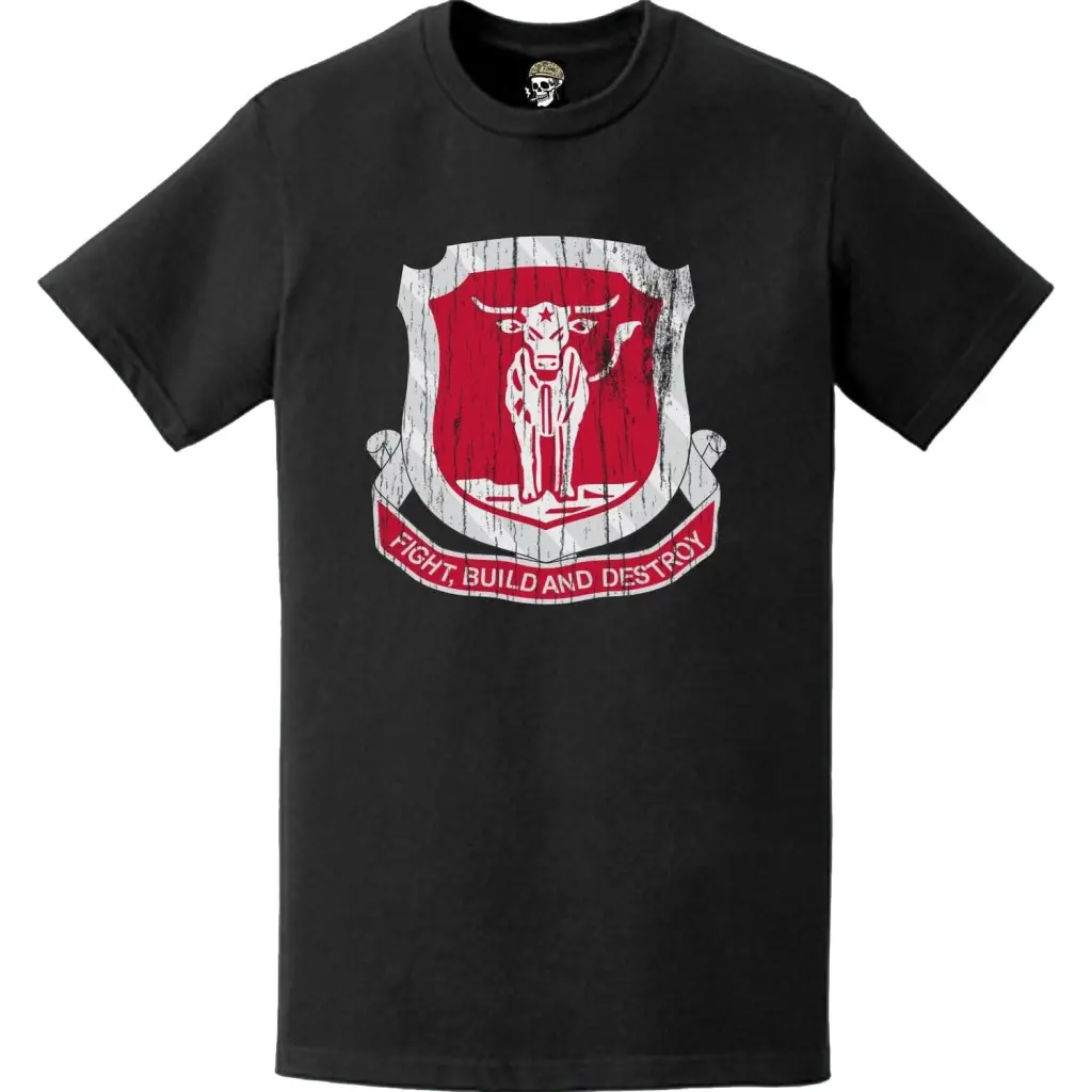 Distressed 39th Engineer Battalion Logo Emblem T-Shirt Tactically Acquired   