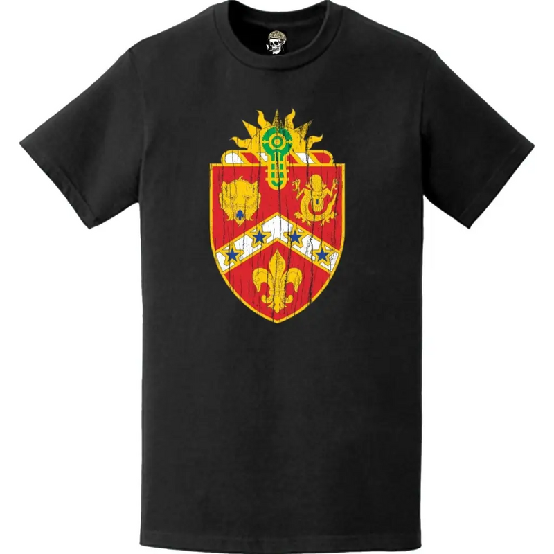 Distressed 3rd Field Artillery Regiment Emblem Crest T-Shirt