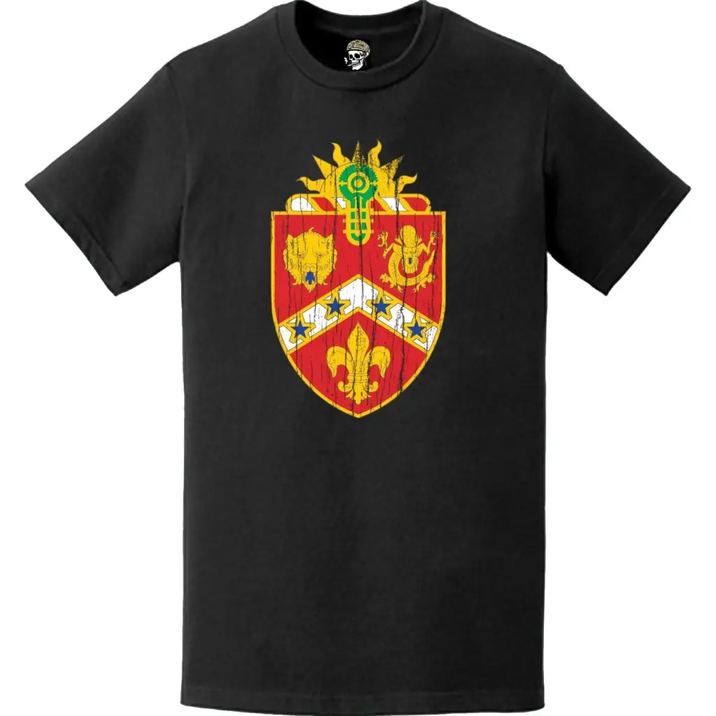 Distressed 3rd Field Artillery Regiment Emblem Crest T-Shirt Tactically Acquired   