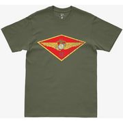 Distressed 3rd MAW Logo Military Green T-Shirt Tactically Acquired   