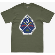 Distressed 3rd Recruit Training Battalion (3rd RTB) Military Green T-Shirt Tactically Acquired   