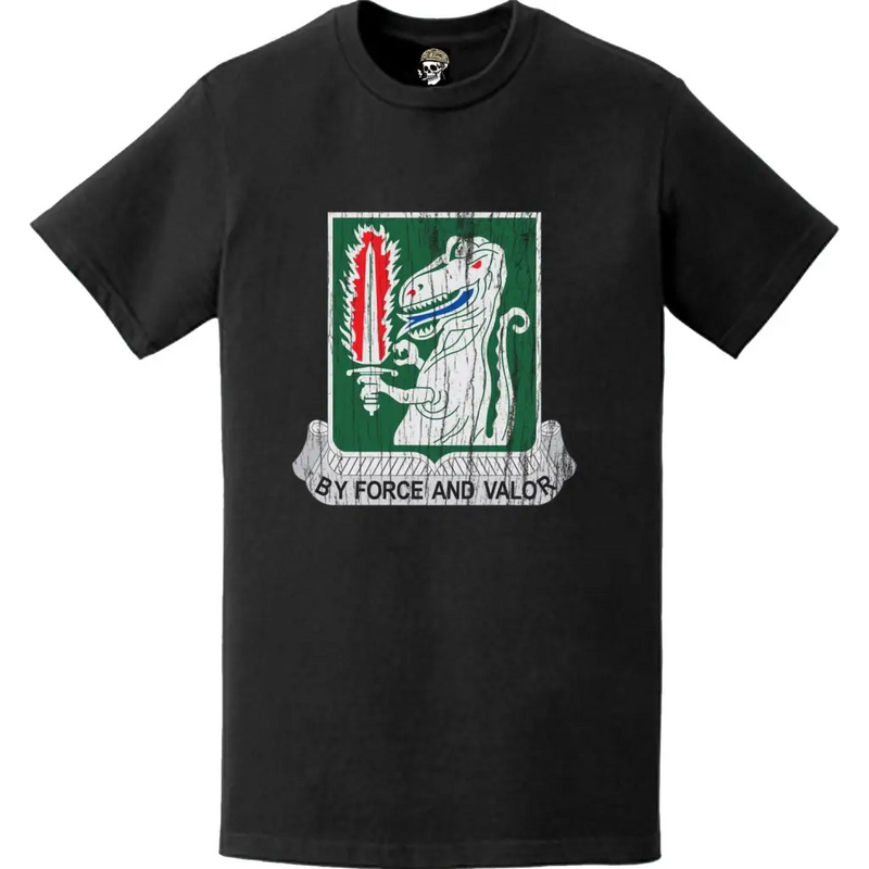 Distressed 40th Cavalry Regiment Logo Emblem T-Shirt