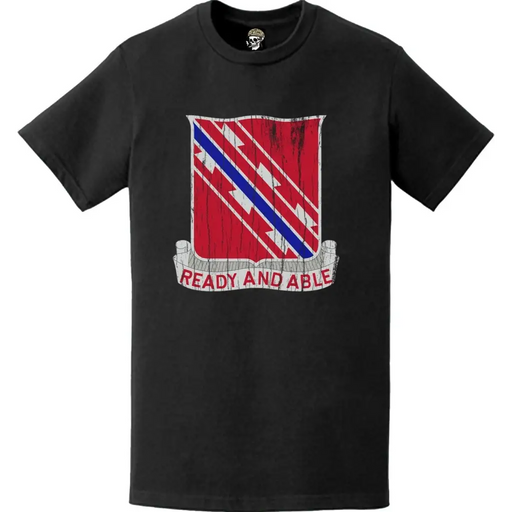 Distressed 411th Engineer Battalion Logo Emblem T-Shirt Tactically Acquired   