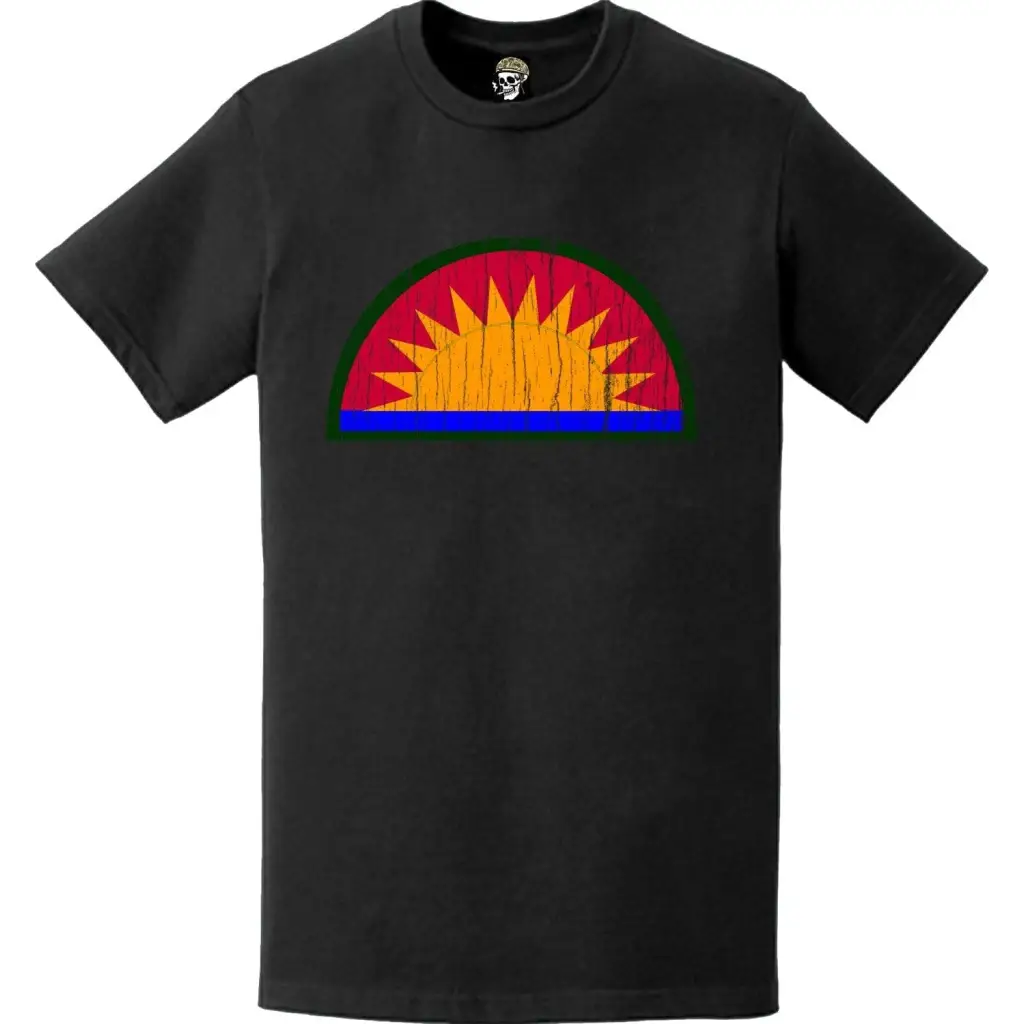 Distressed 41st Infantry Division (41st ID) SSI Logo Crest T-Shirt Tactically Acquired   