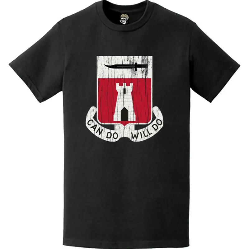 Distressed 467th Engineer Battalion Logo Emblem T-Shirt