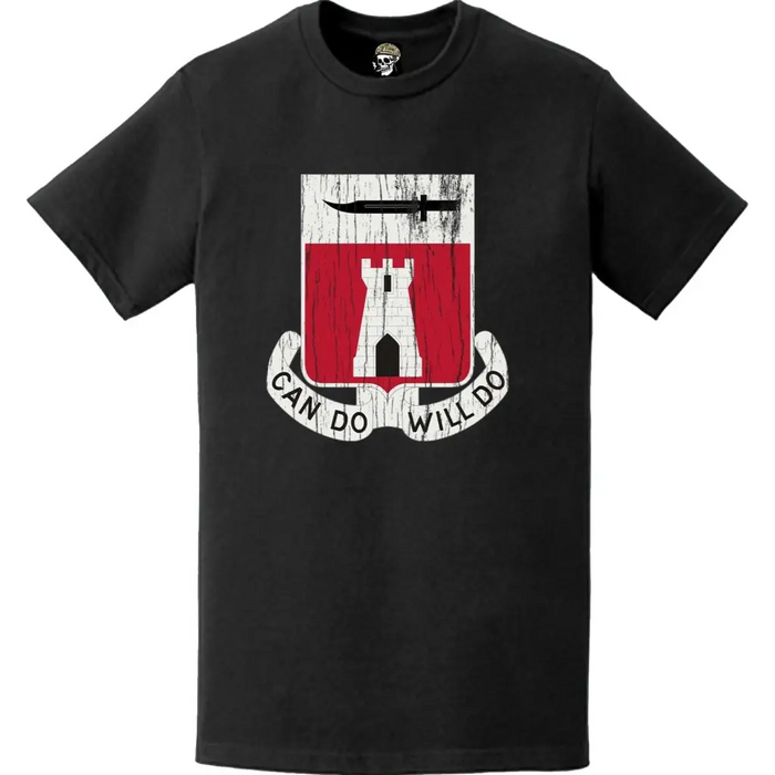 Distressed 467th Engineer Battalion Logo Emblem T-Shirt Tactically Acquired   