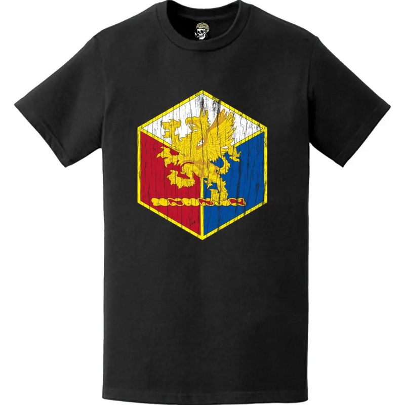 Distressed 46th Infantry Division (46th ID) DUI Logo Crest T-Shirt
