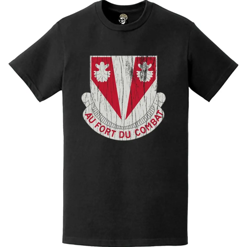 Distressed 489th Engineer Battalion Logo Emblem T-Shirt